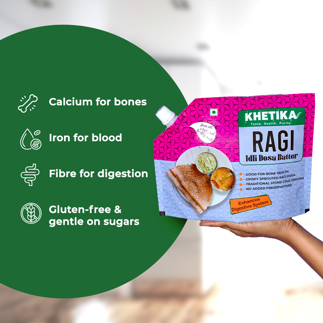 Khetika Ragi Idli Dosa Batter