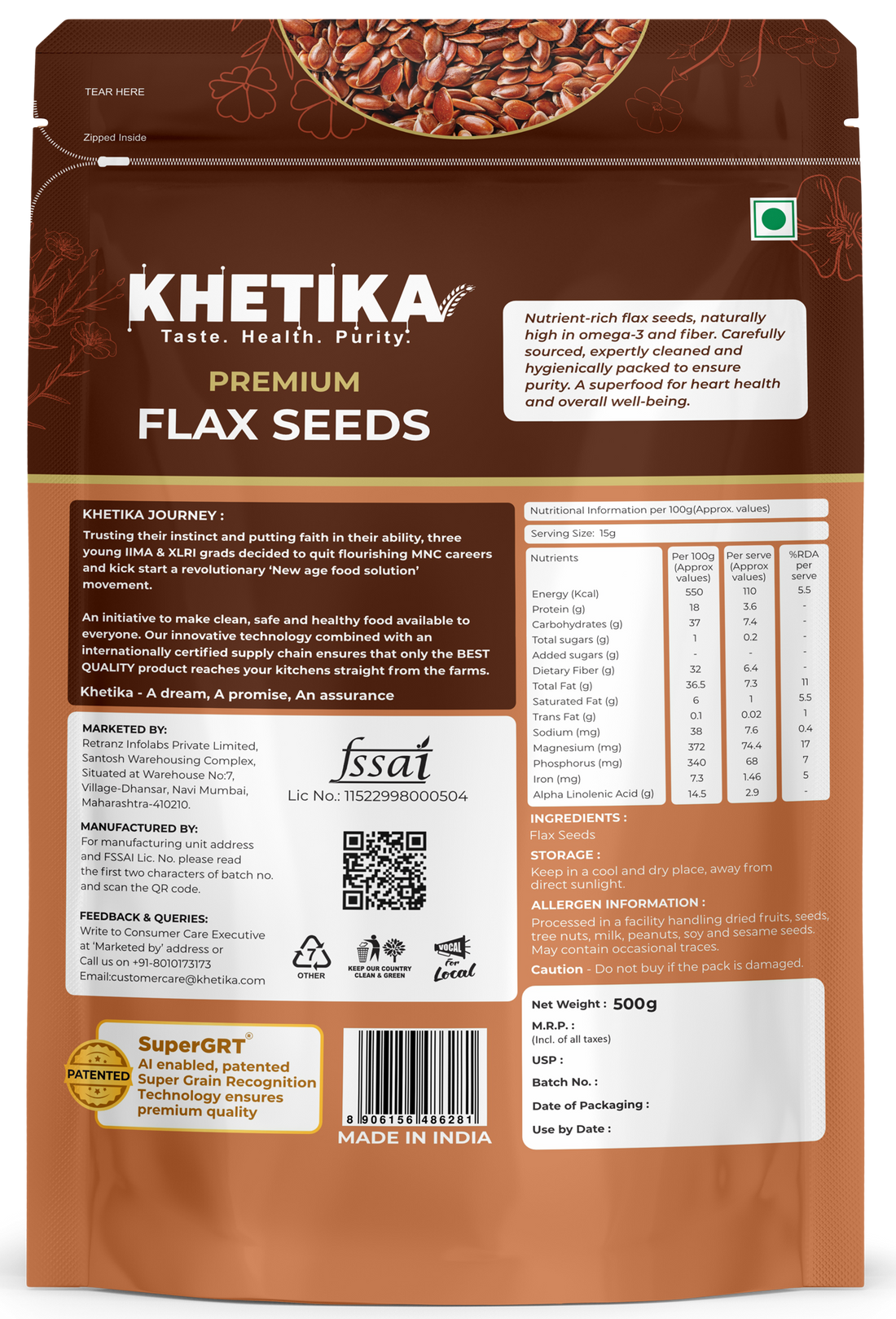 Khetika Premium Flax Seeds