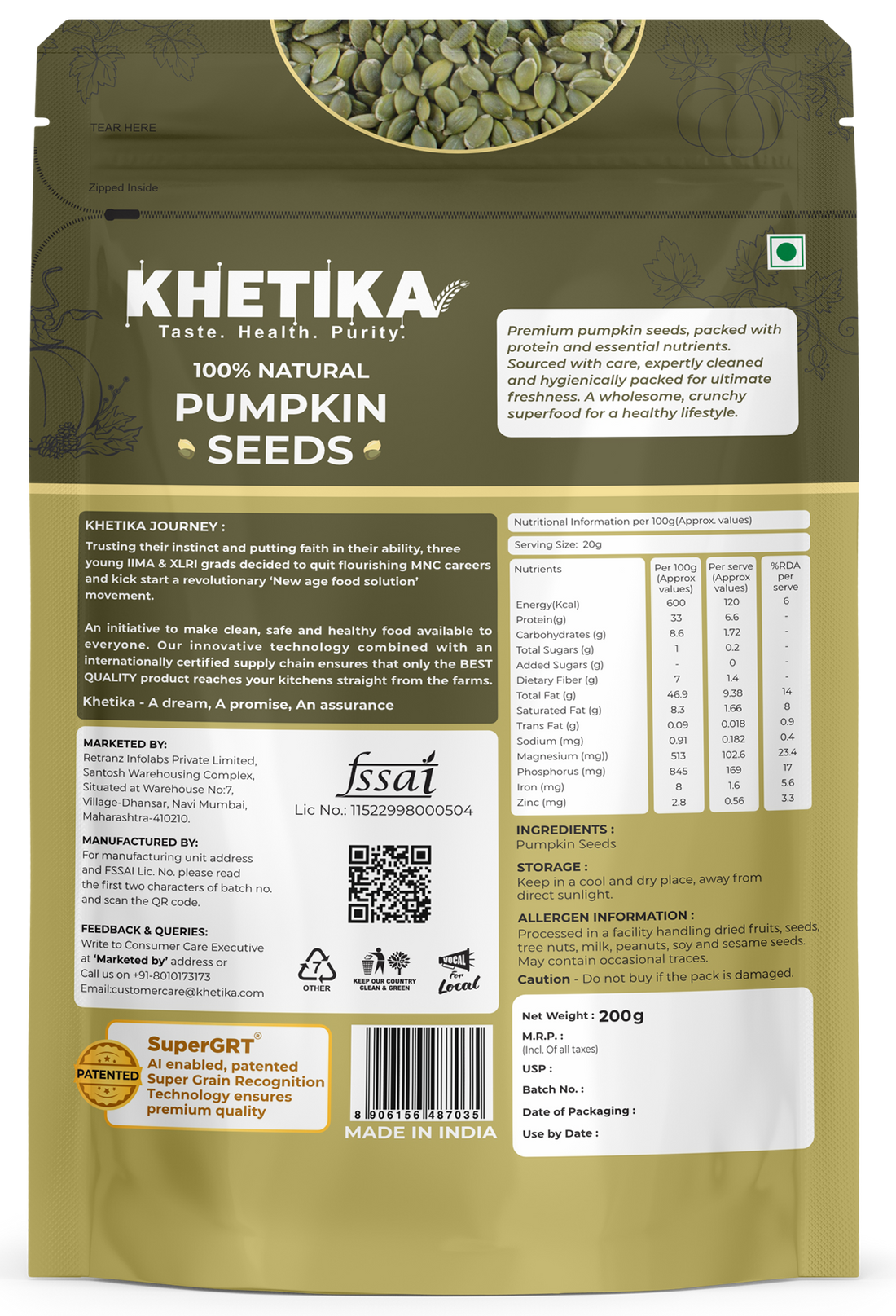 Khetika Premium Pumpkin Seeds