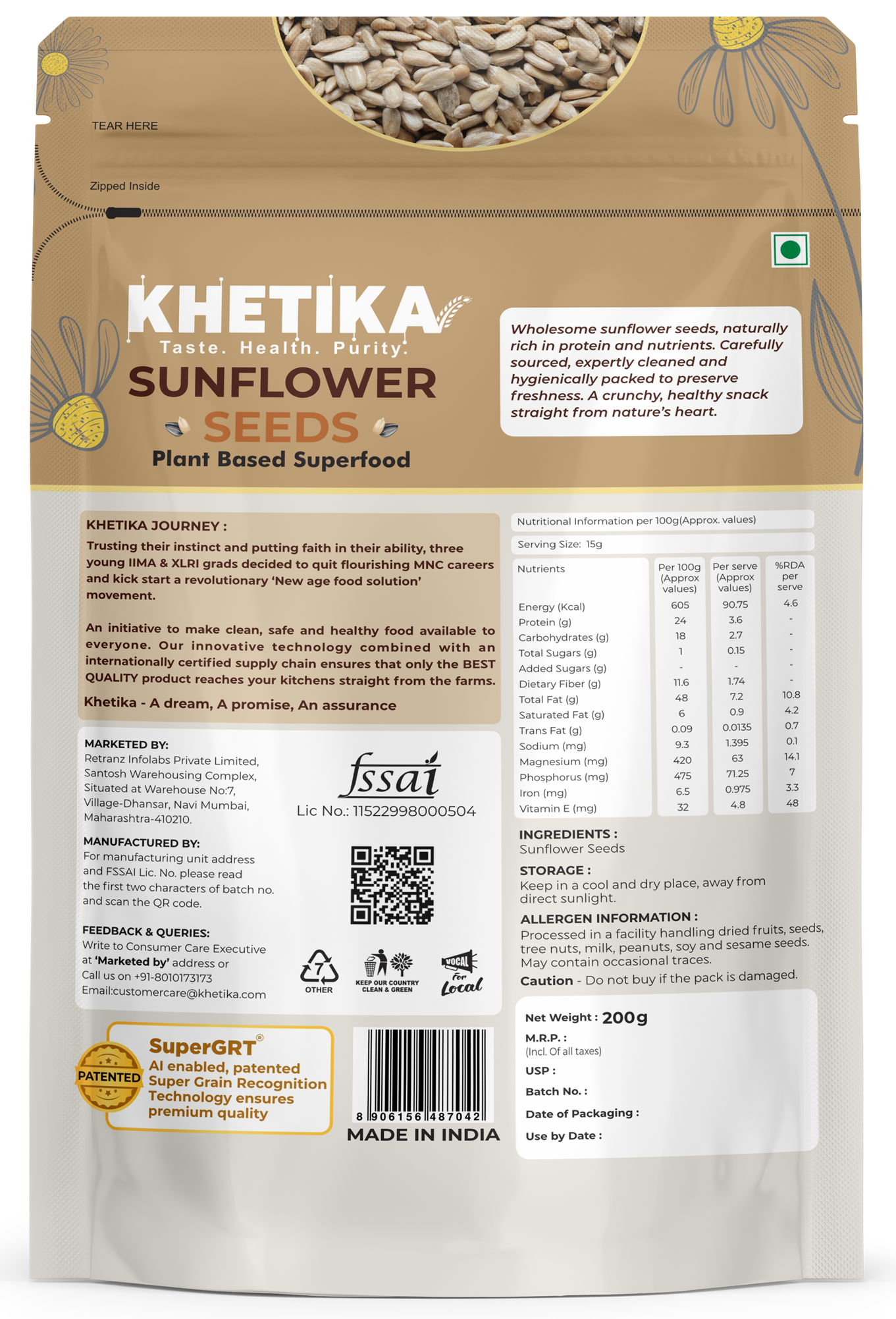 Khetika Premium Sunflower Seeds