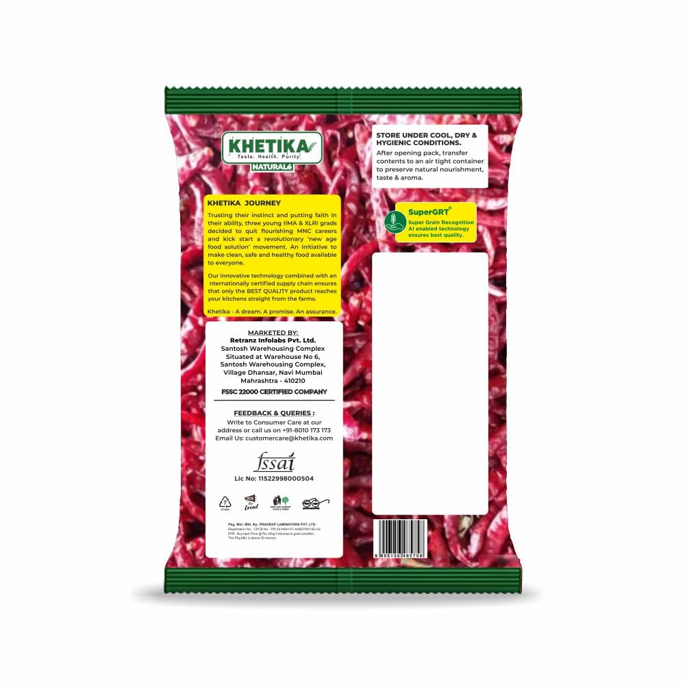 Khetika Naturale Chilli Whole Stemless