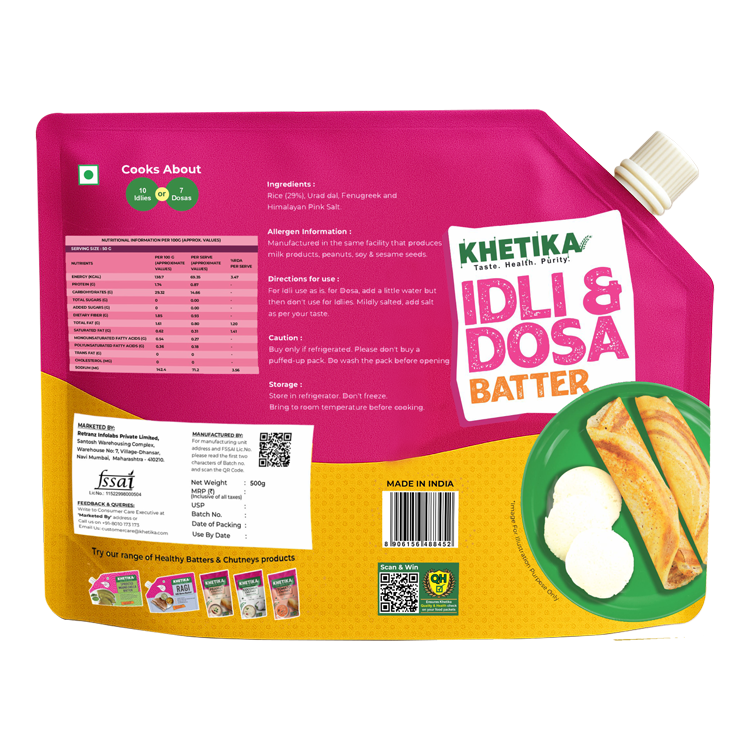 Khetika Fresh Idli Dosa Batter