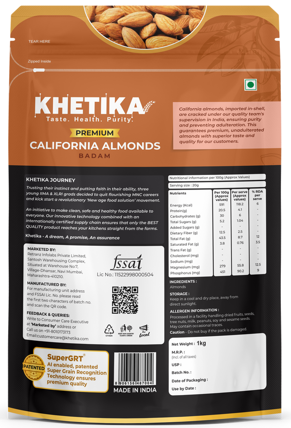 Khetika Premium California Almond
