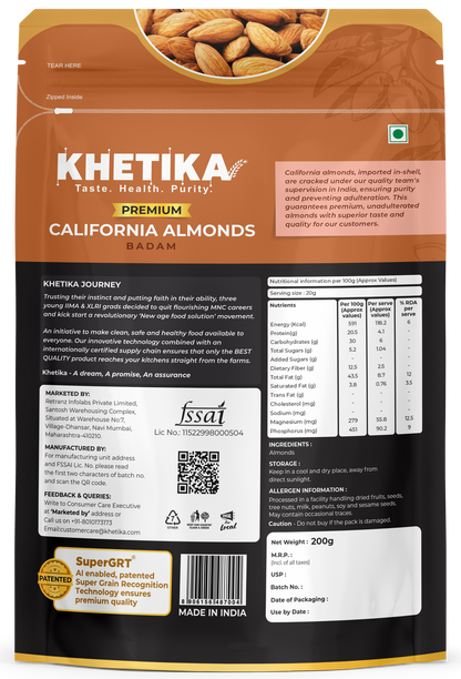 Khetika Premium California Almond
