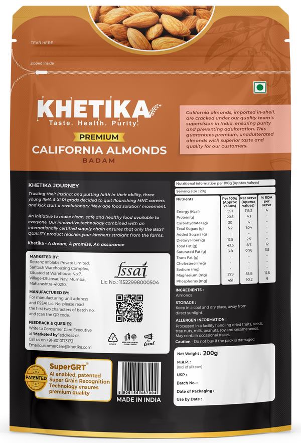 Khetika Premium California Almond