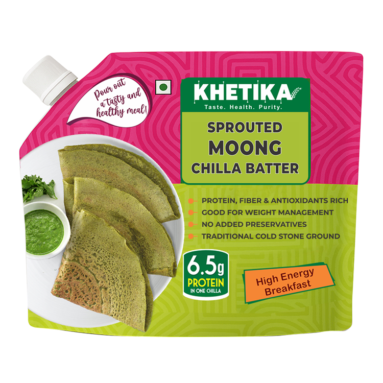 Khetika Sprouted Moong Chilla Batter