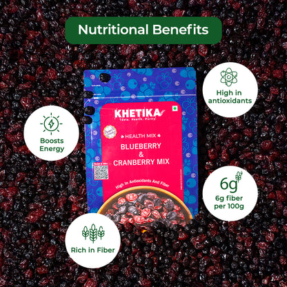 Khetika Premium Cranberry and Blueberry Mix