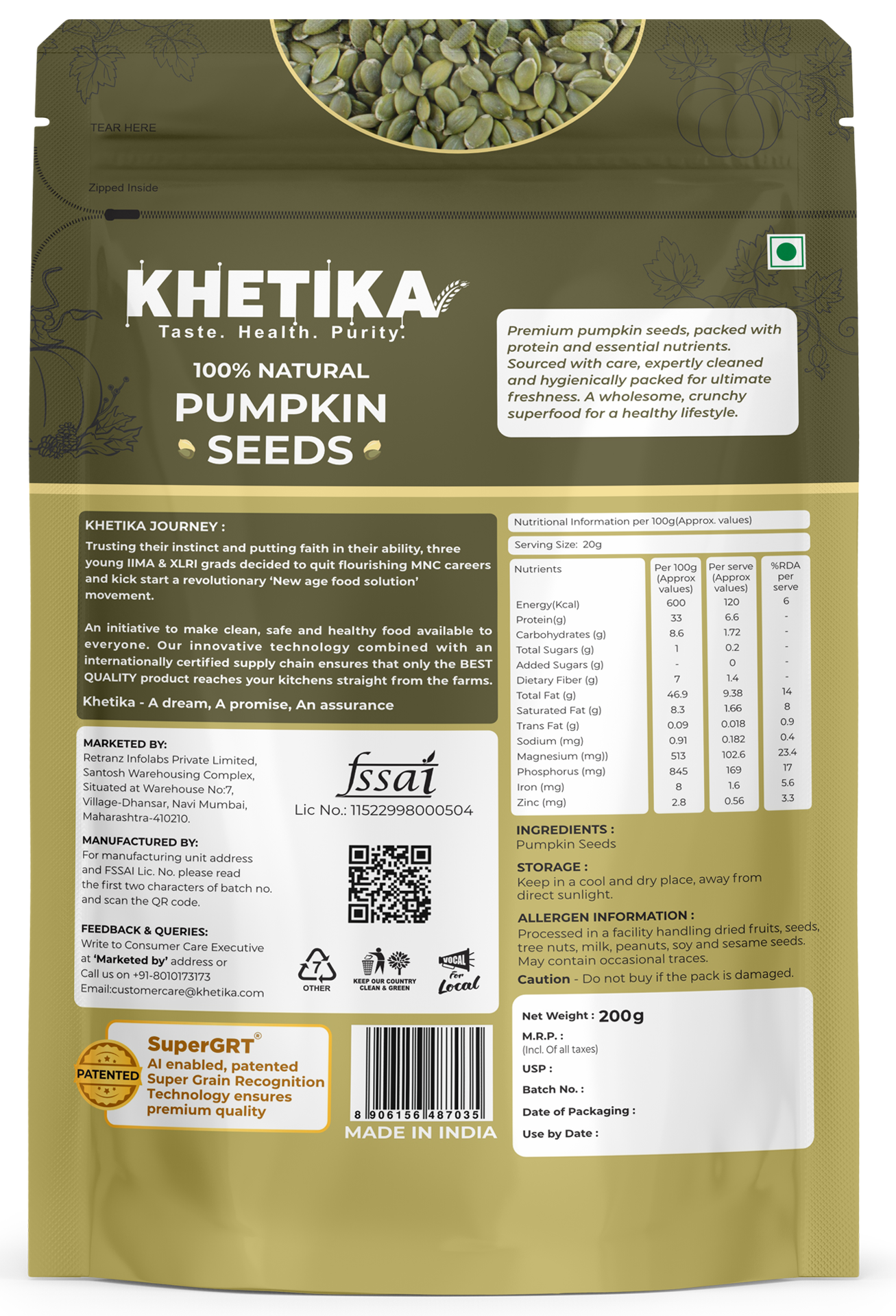 Khetika Premium Pumpkin Seeds