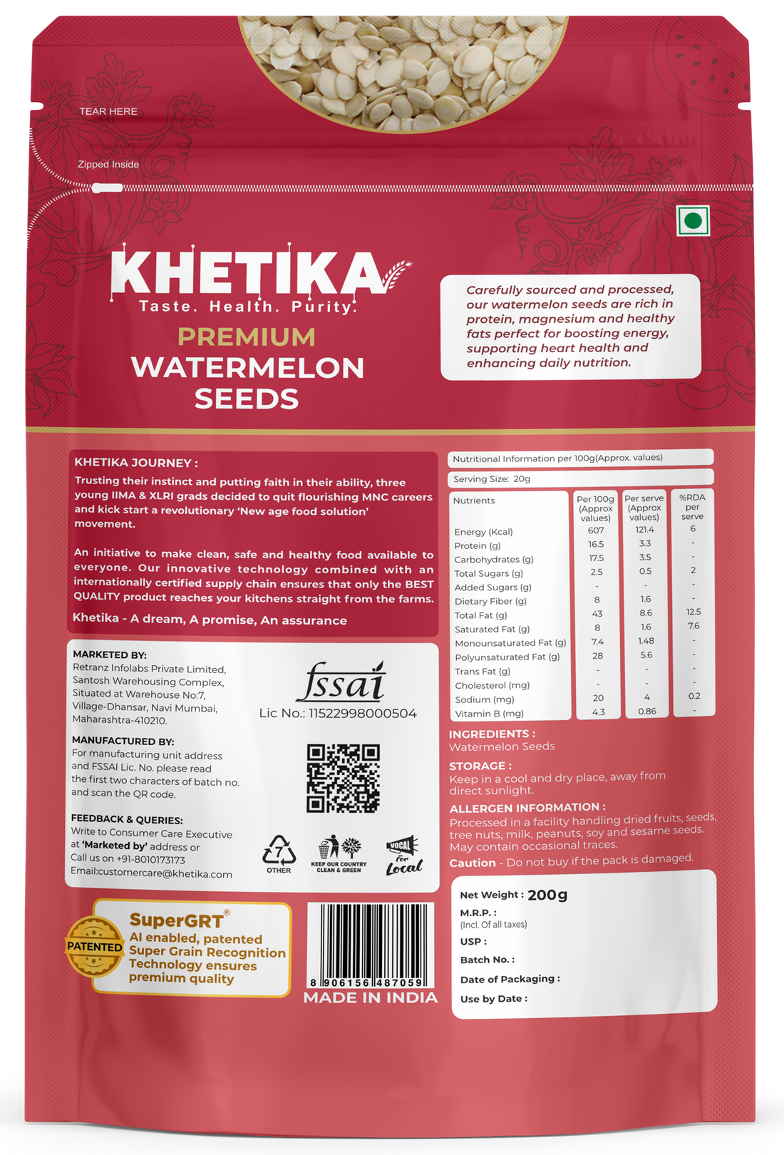 Khetika Premium Watermelon Seeds