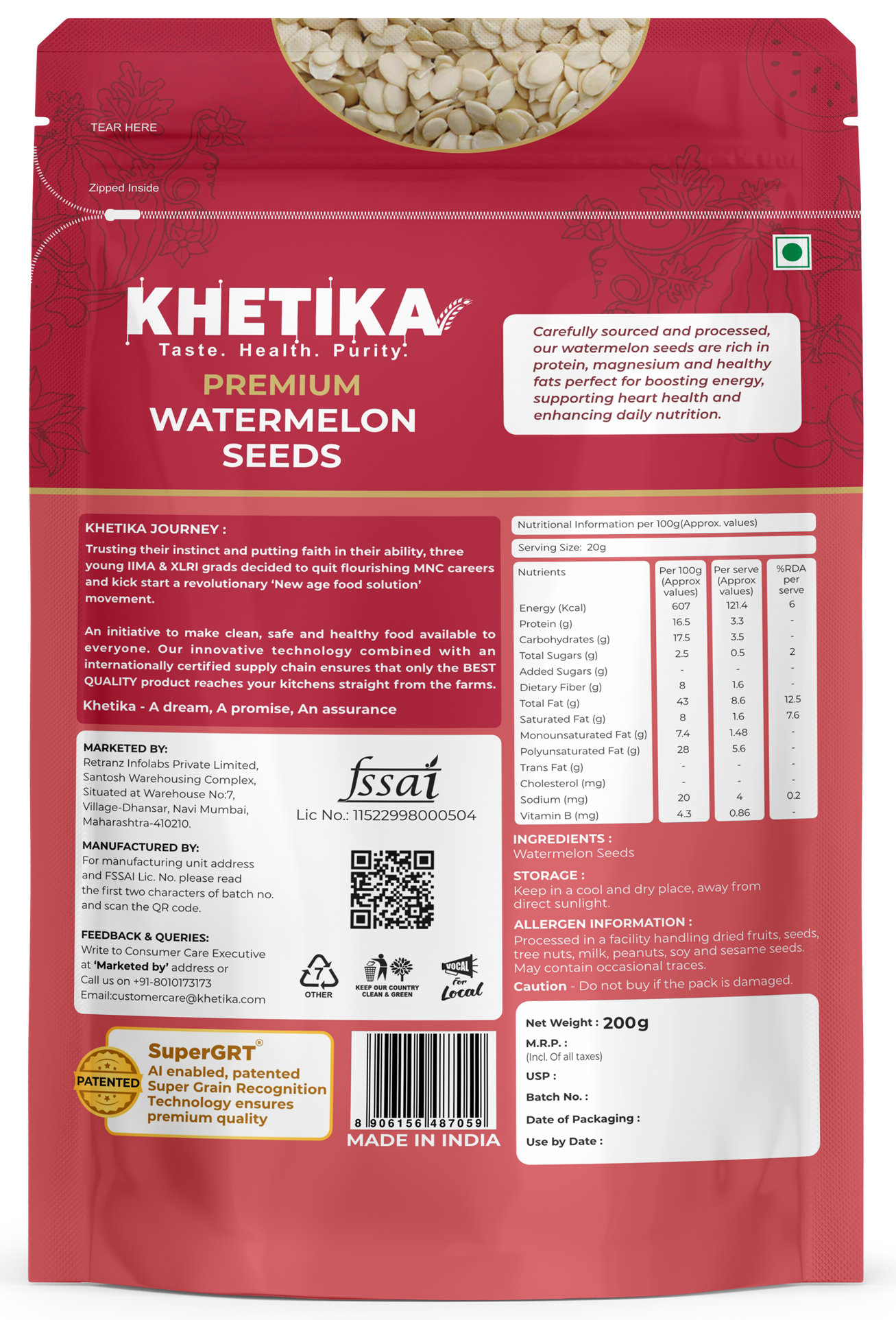 Khetika Premium Watermelon Seeds