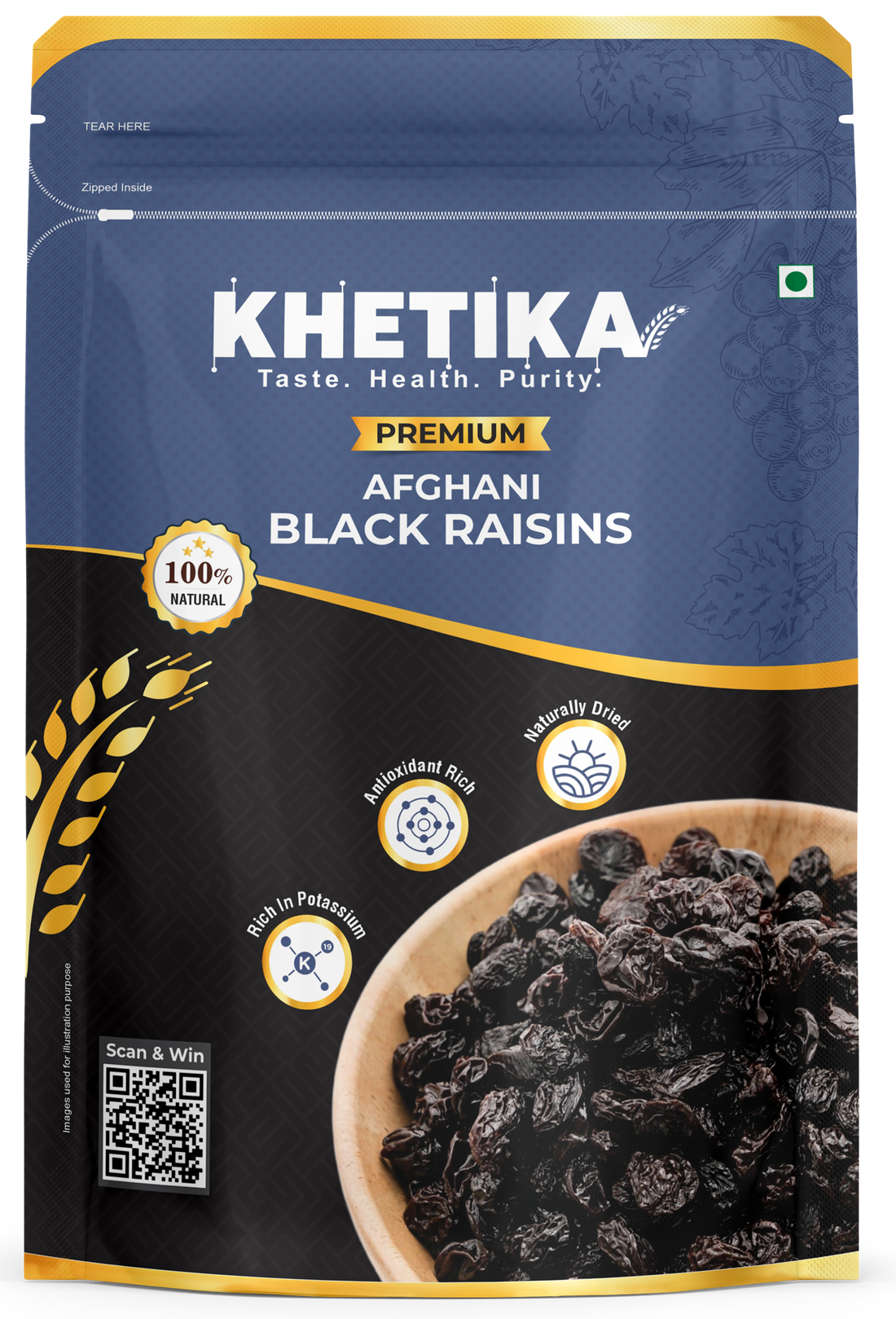 Khetika Premium Afghani Black Raisin