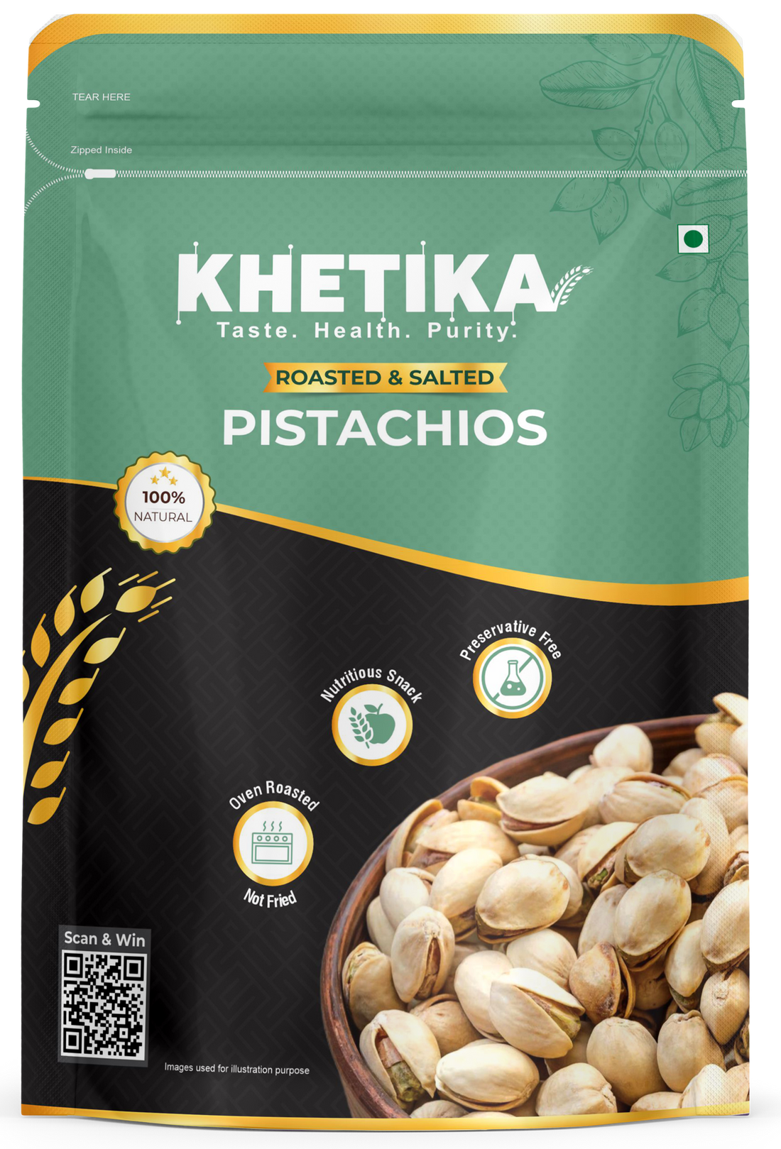 Khetika Premium Roasted &amp; Salted Pistachios